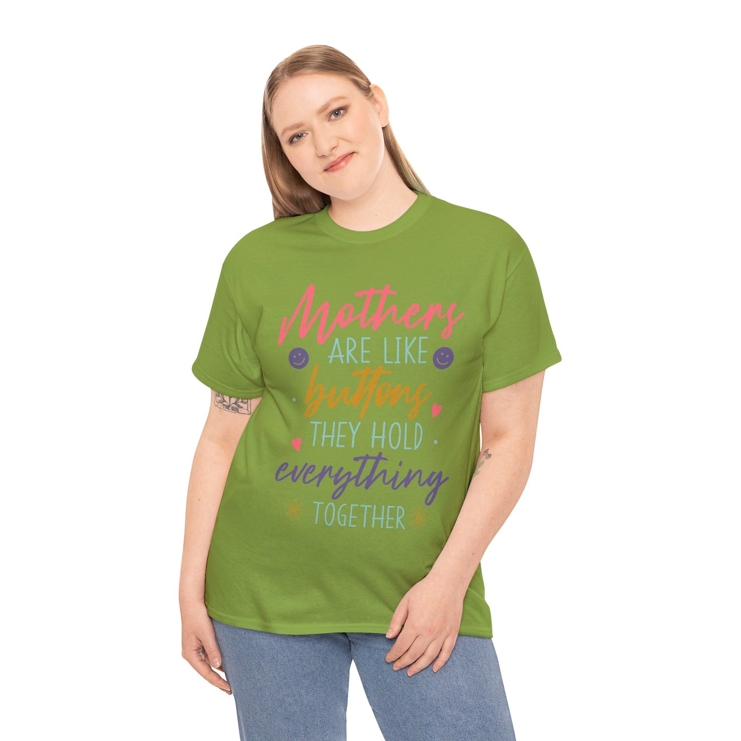 Mothers Are Like Buttons Unisex Heavy Cotton Tee