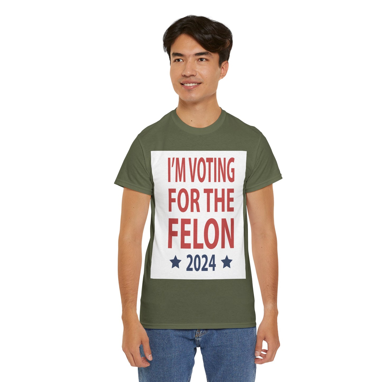 Voting For A Felon Unisex Heavy Cotton Tee