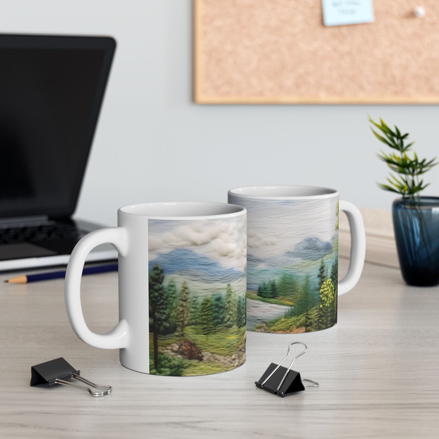 Mountain View Ceramic Mug, (11oz, 15oz)