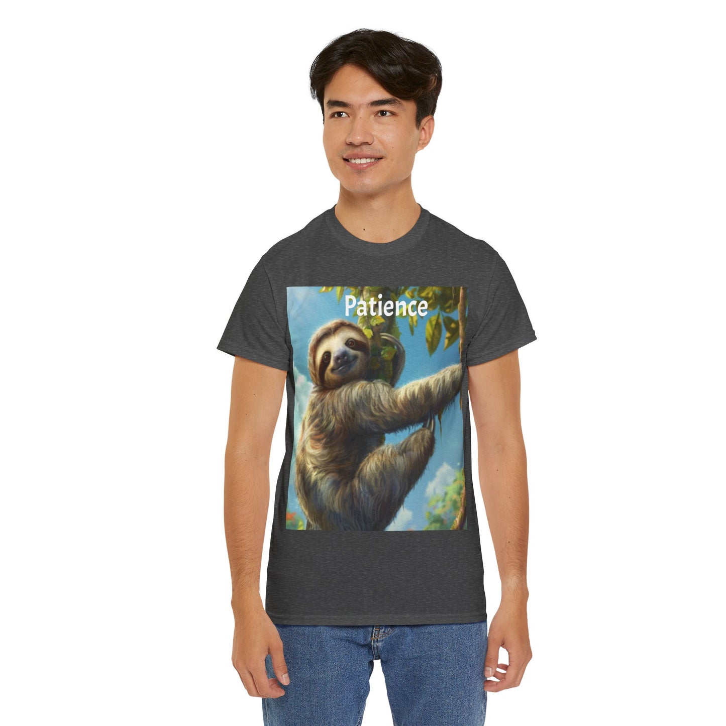 Sloth Patience Unisex Heavy Cotton Tee