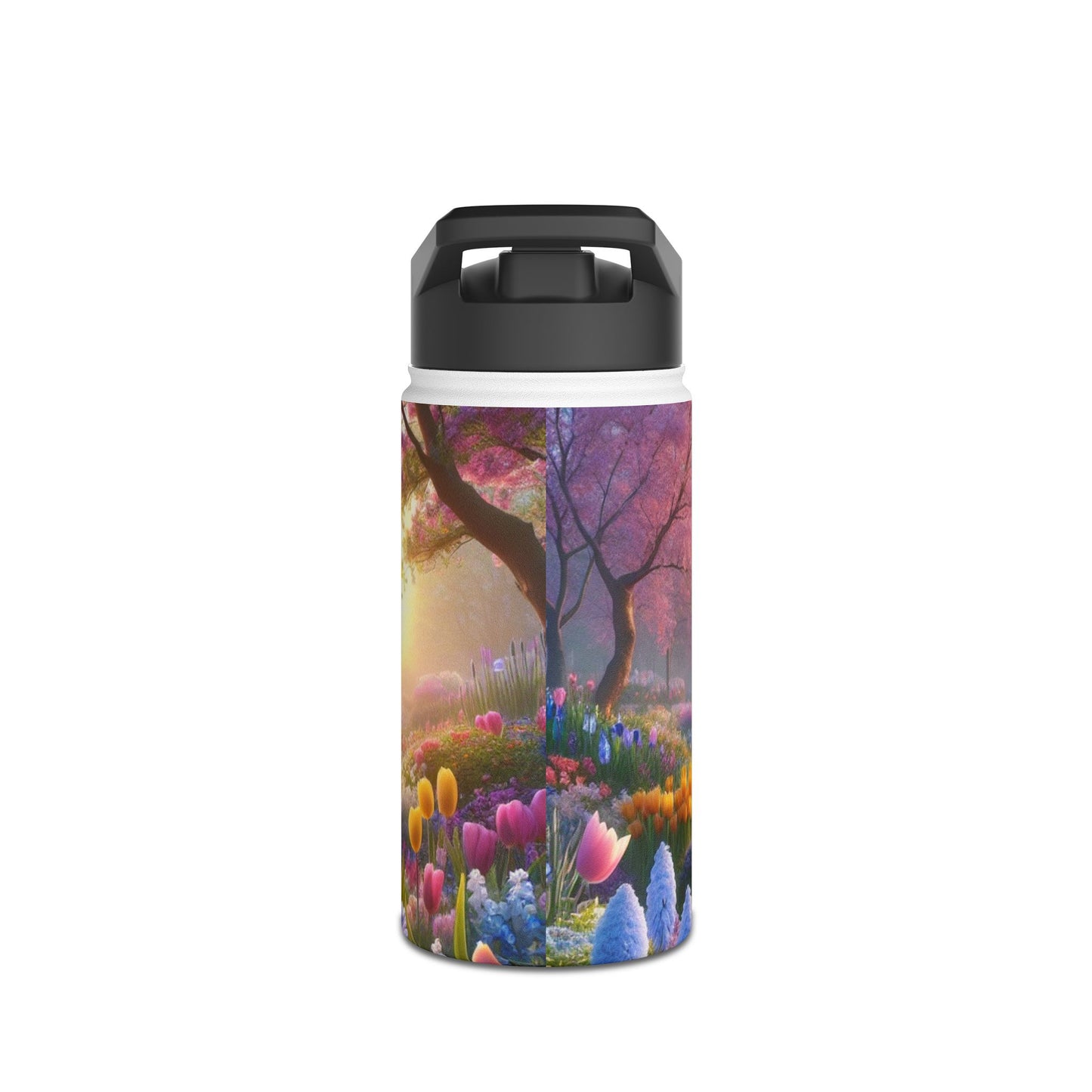 Floral Landscape Stainless Steel Water Bottle - Perfect for Nature Lovers