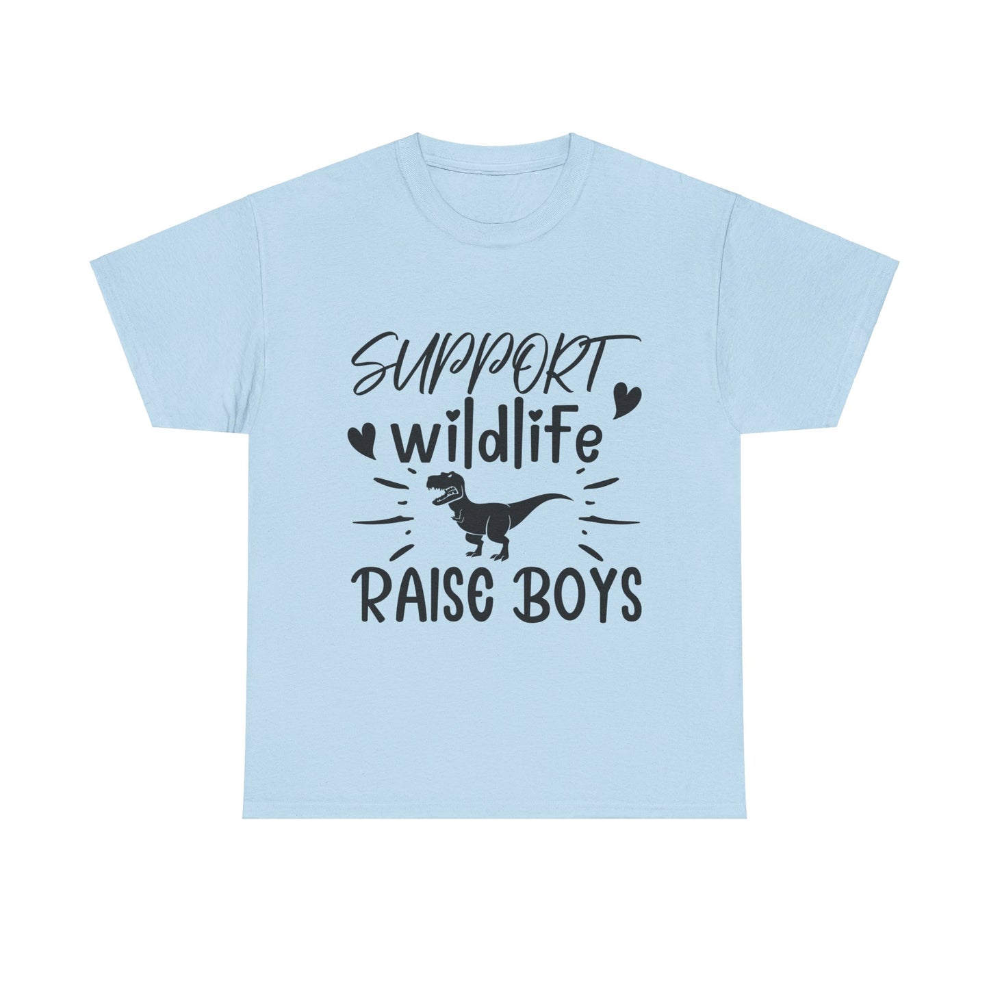 Support Wildlife Raise Boys Unisex Heavy Cotton Tee