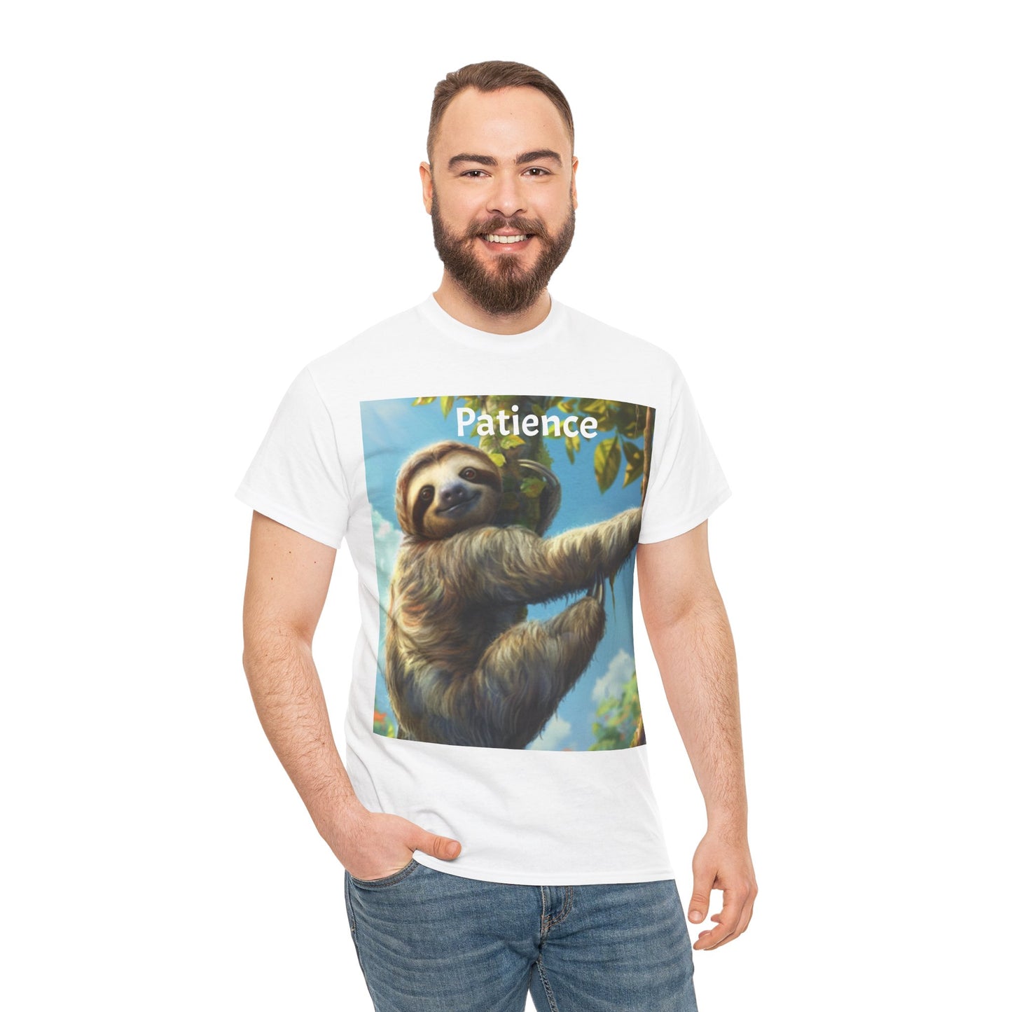 Sloth Patience Unisex Heavy Cotton Tee