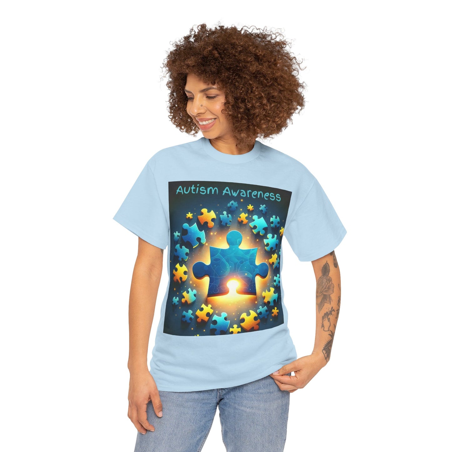 Autism Glow Unisex Heavy Cotton Tee