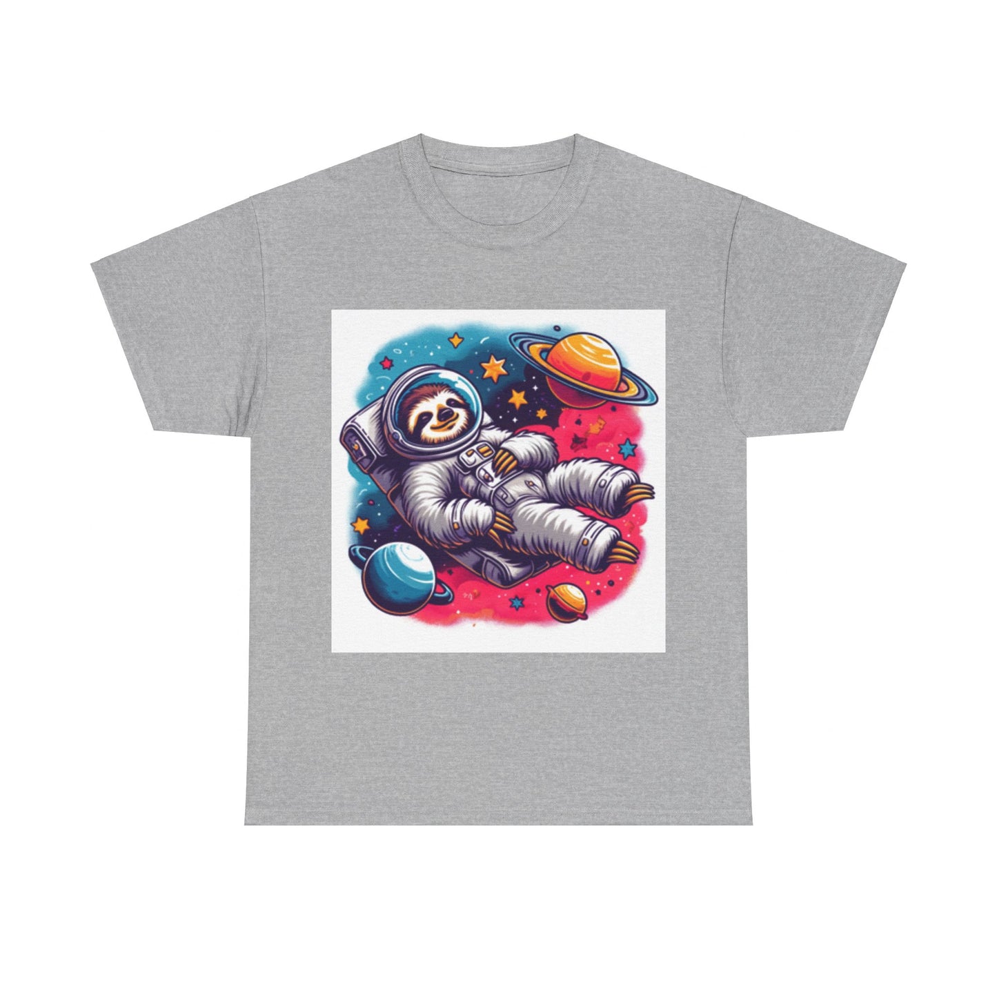 Sloth In Space Unisex Heavy Cotton Tee