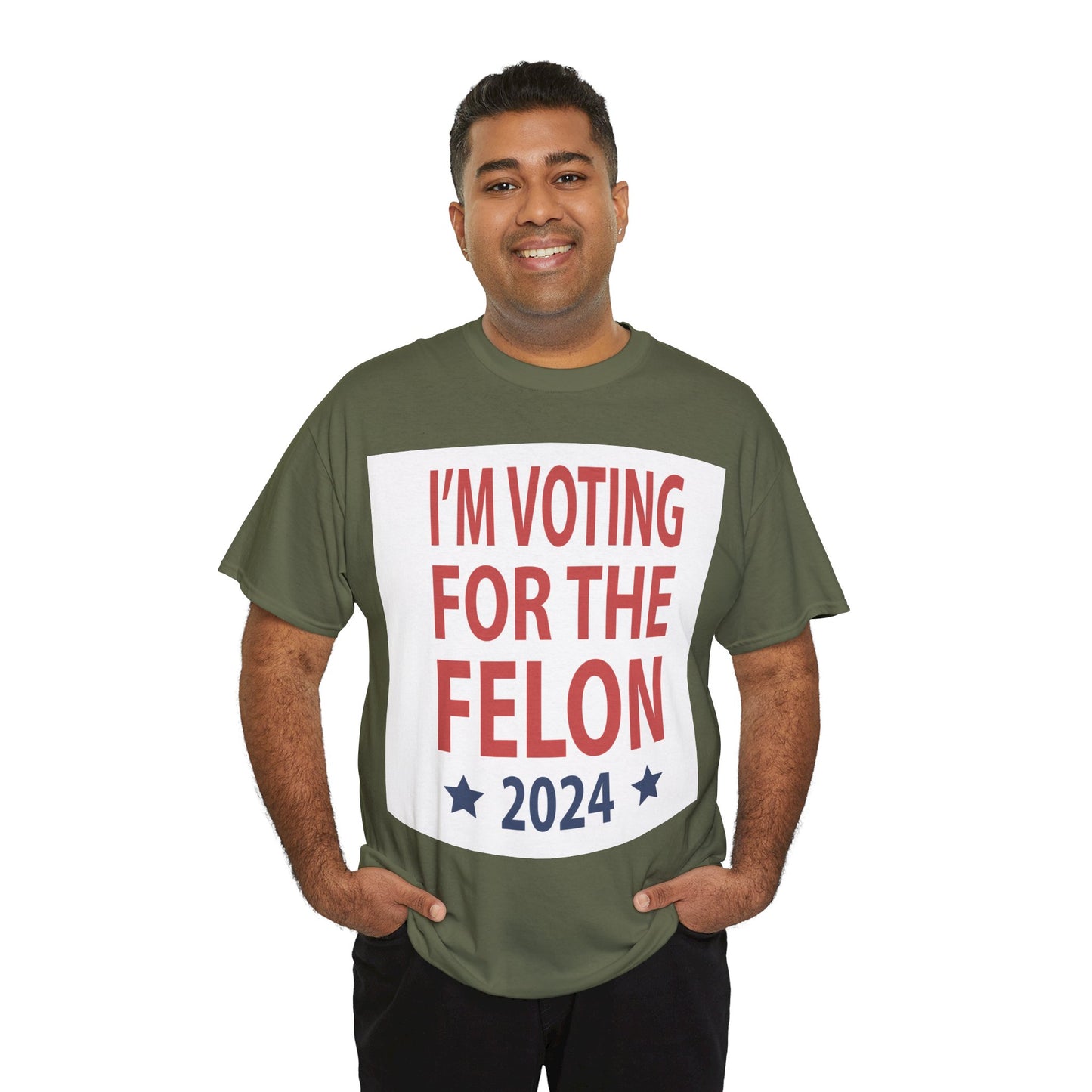 Voting For A Felon Unisex Heavy Cotton Tee