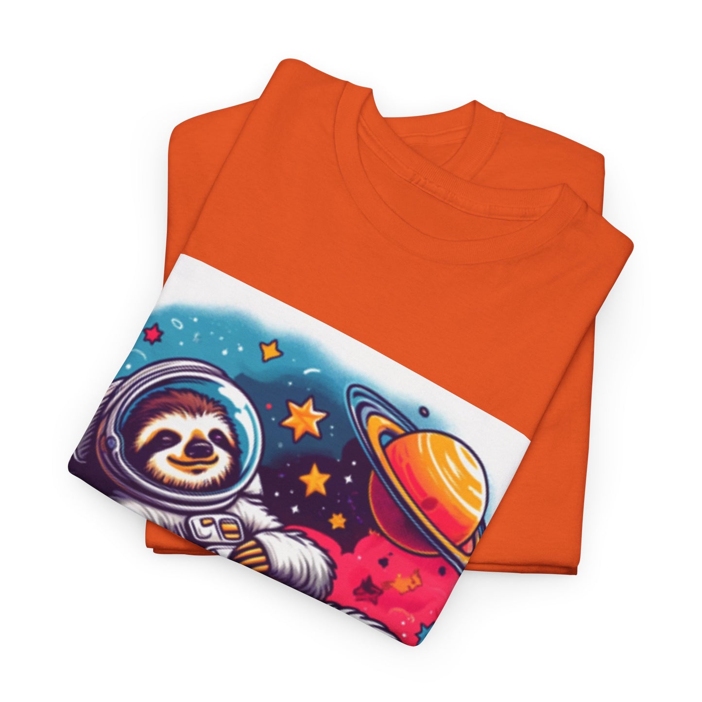 Sloth In Space Unisex Heavy Cotton Tee