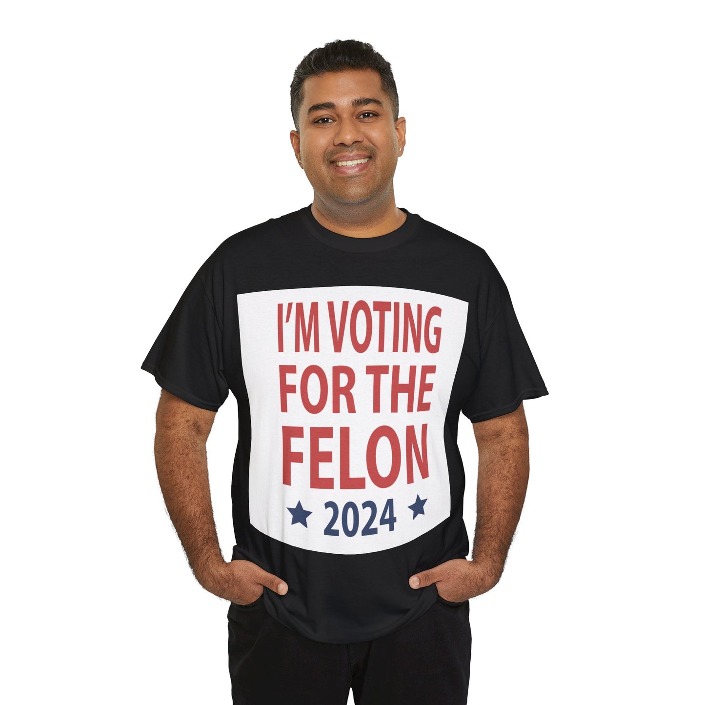 Voting For A Felon Unisex Heavy Cotton Tee