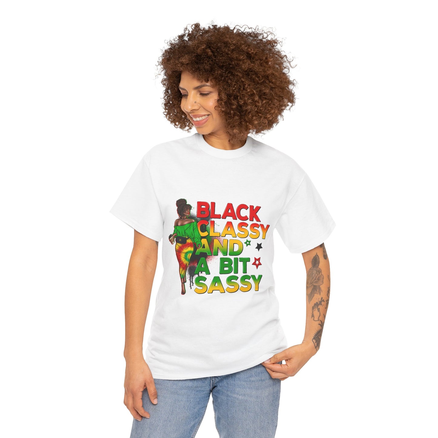 Black Sassy and Classy Unisex Heavy Cotton Tee