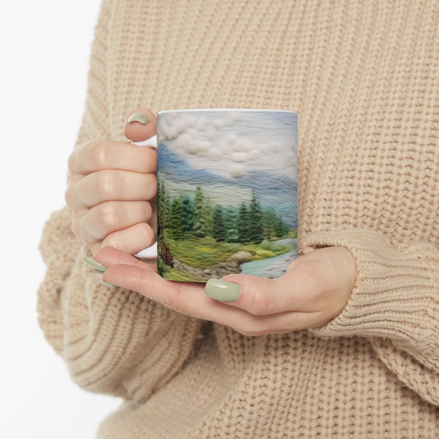 Mountain View Ceramic Mug, (11oz, 15oz)