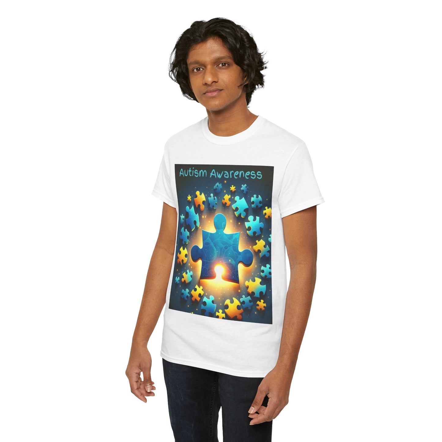 Autism Glow Unisex Heavy Cotton Tee