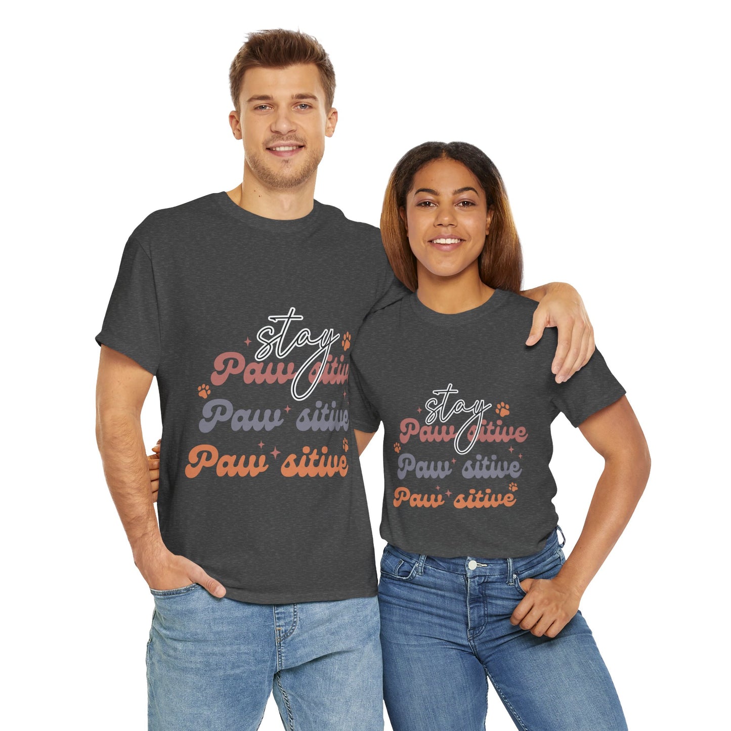 Stay Paw Sitive Unisex Heavy Cotton Tee