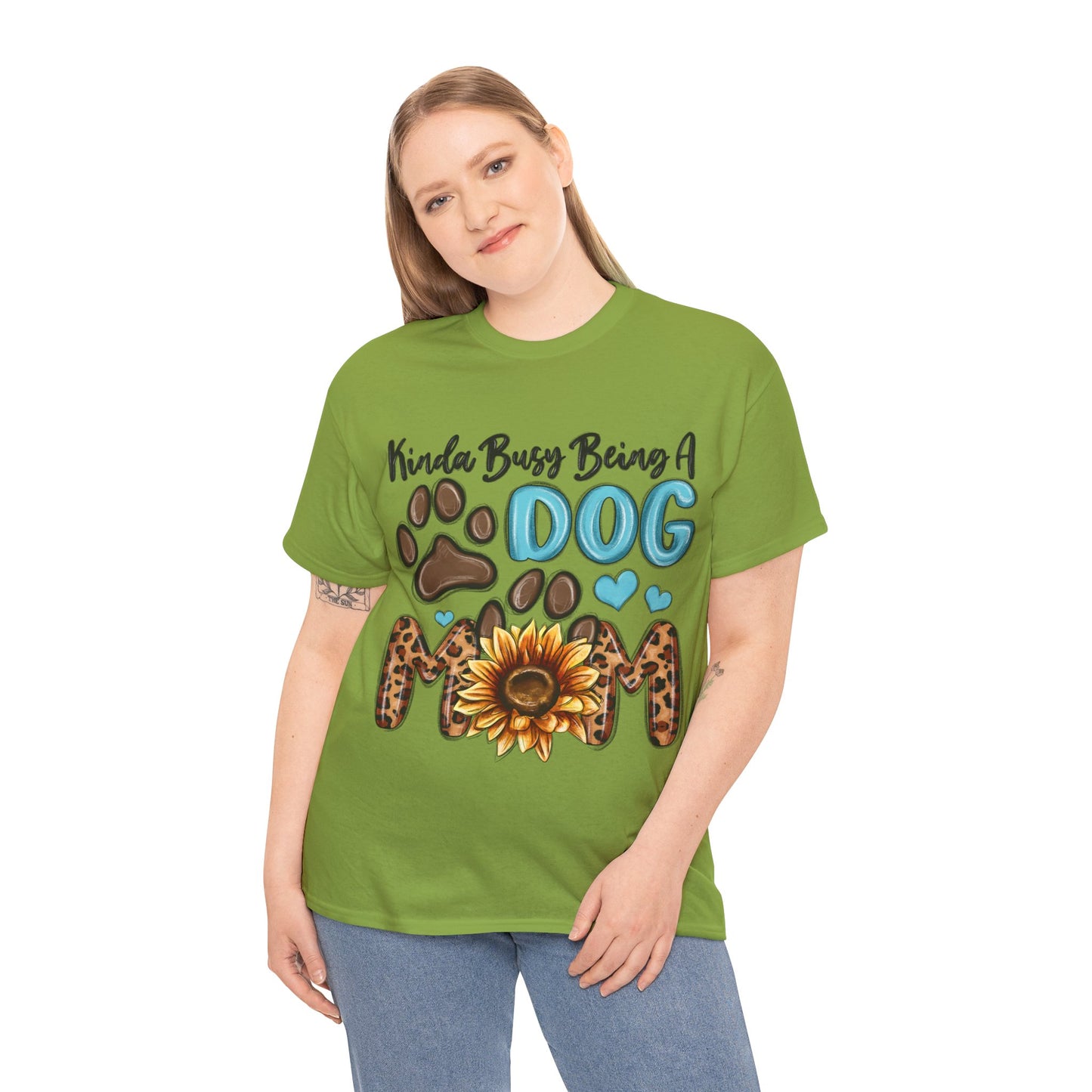 Busy Being A Dog Mom Unisex Heavy Cotton Tee