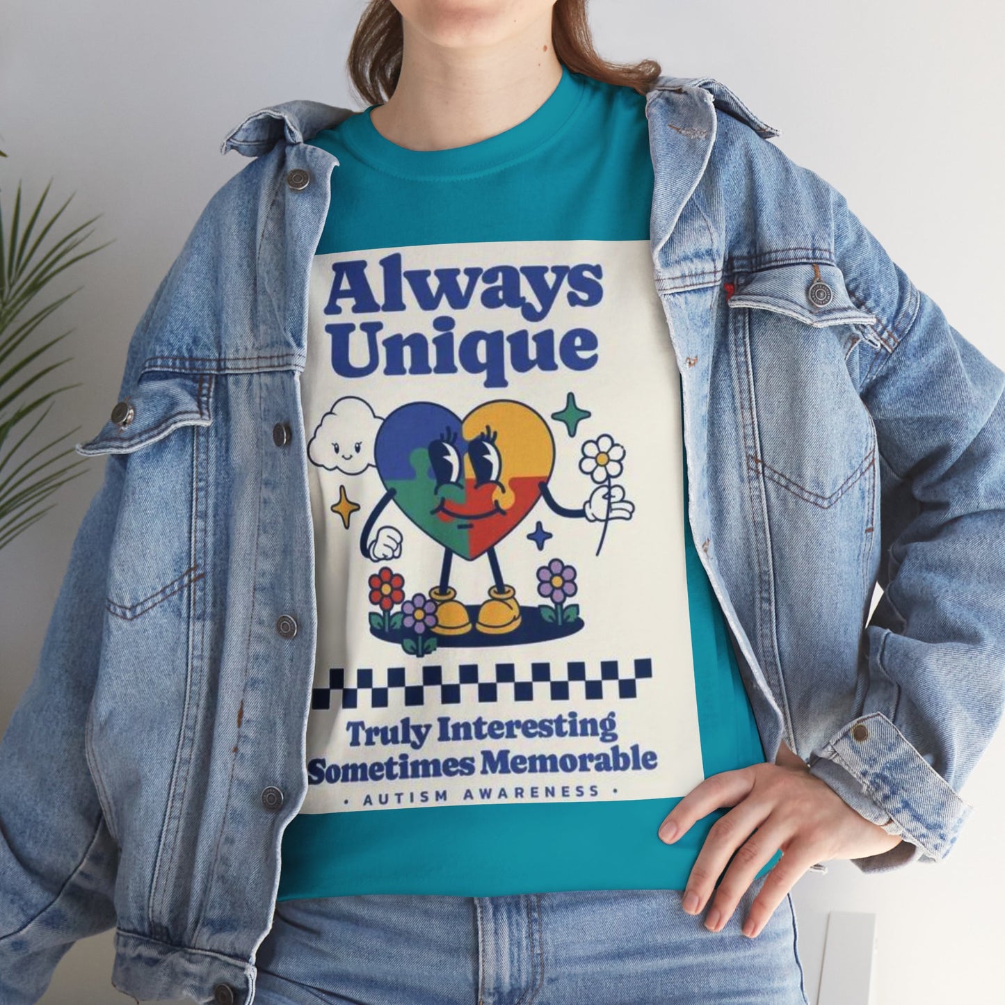 Always Unique Autism Awareness Unisex Heavy Cotton Tee