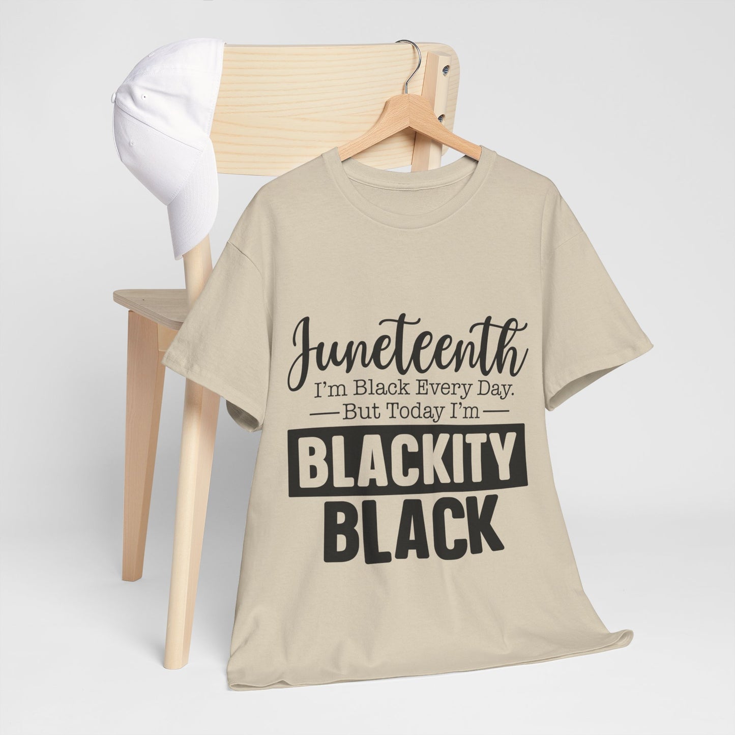 Juneteenth Black Everyday Unisex Heavy Cotton Tee