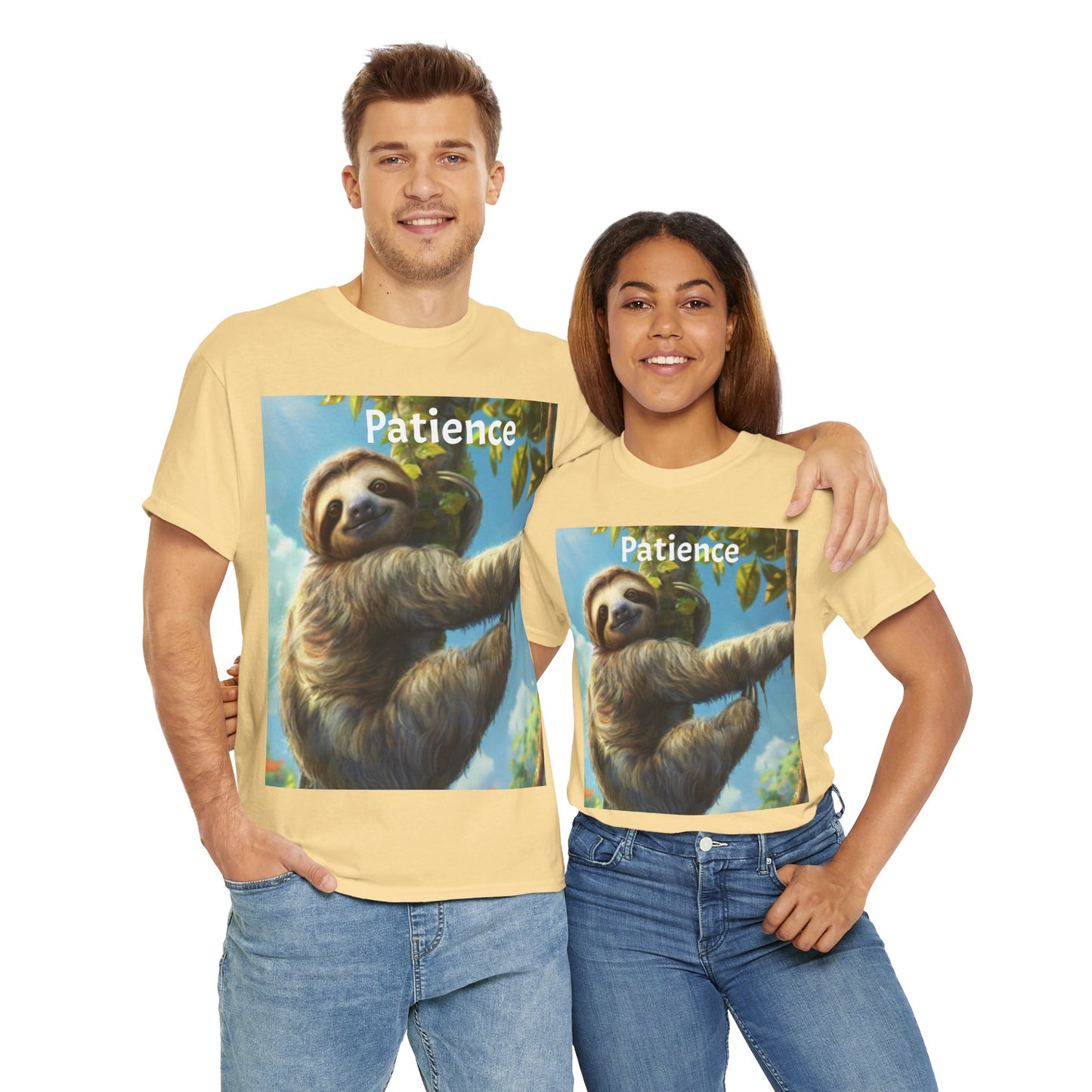 Sloth Patience Unisex Heavy Cotton Tee