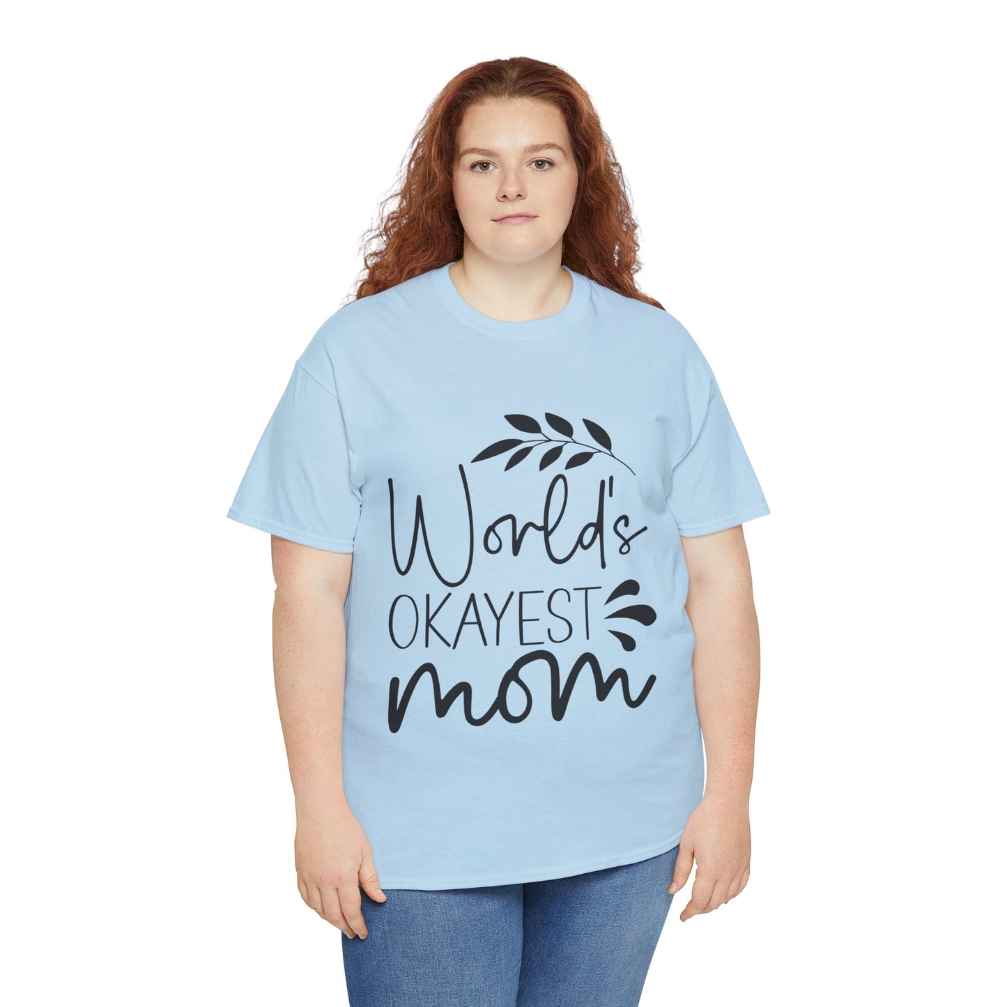 World's Okayest Mom Unisex Heavy Cotton Tee