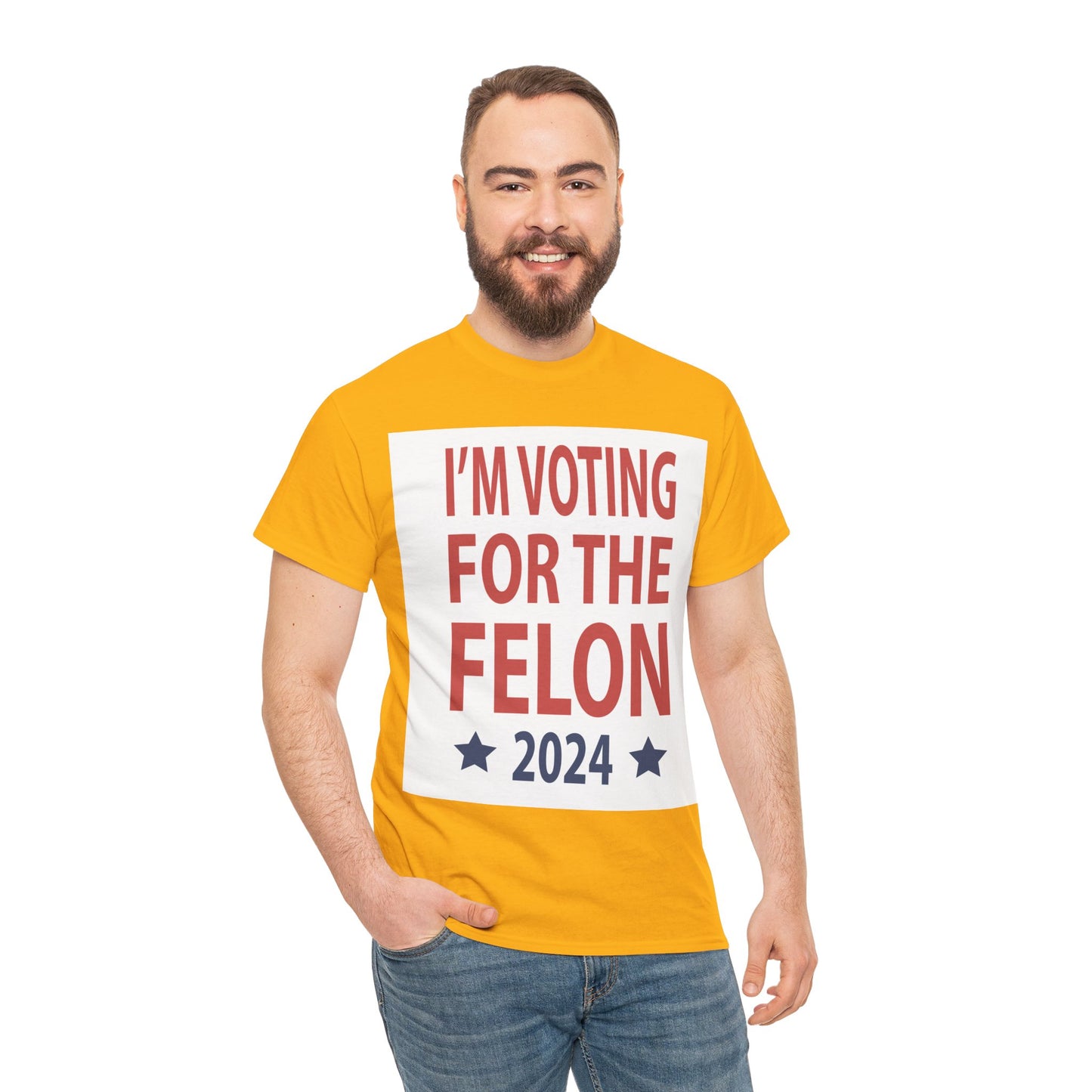 Voting For A Felon Unisex Heavy Cotton Tee