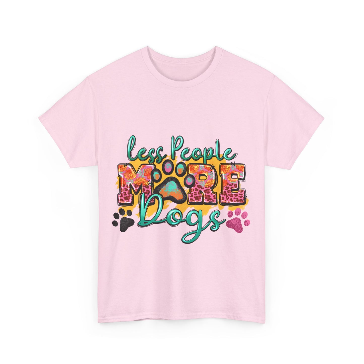 Less People More Dogs Unisex Heavy Cotton Tee