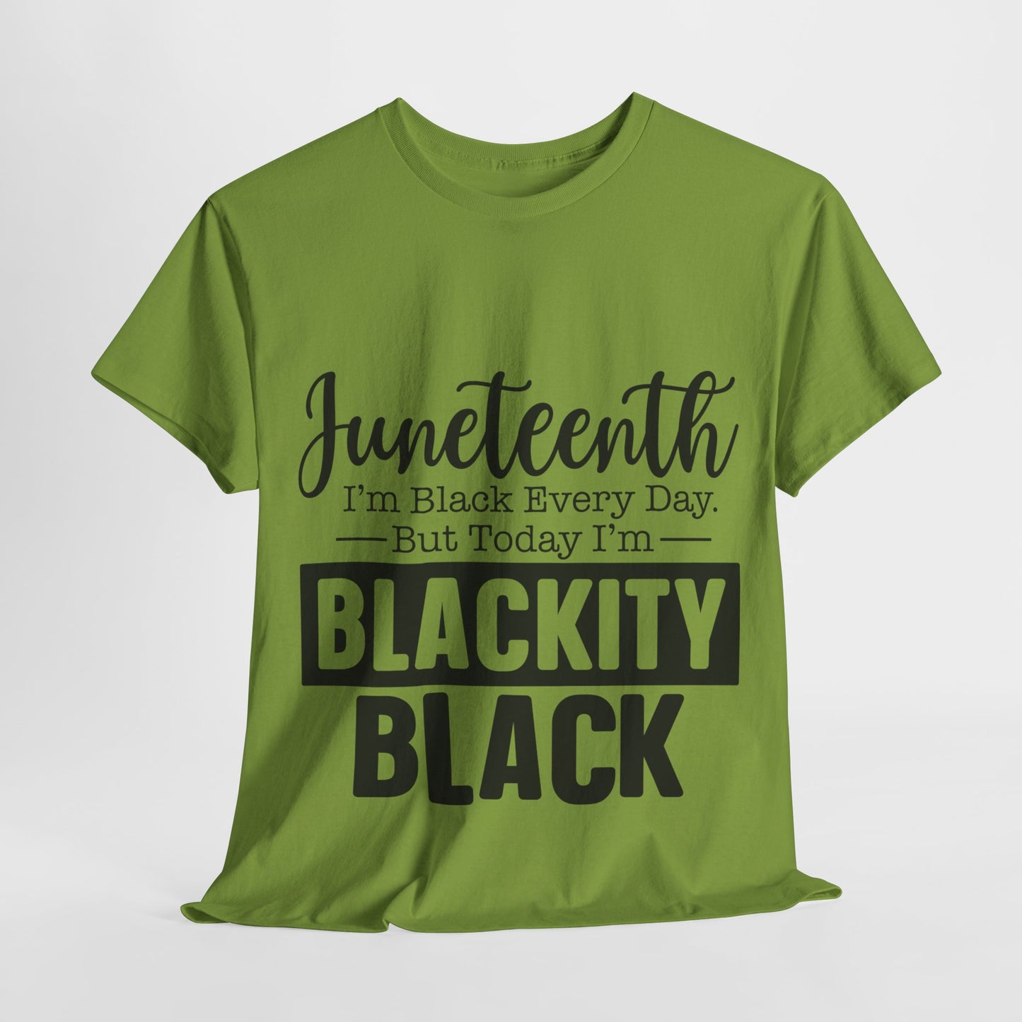 Juneteenth Black Everyday Unisex Heavy Cotton Tee