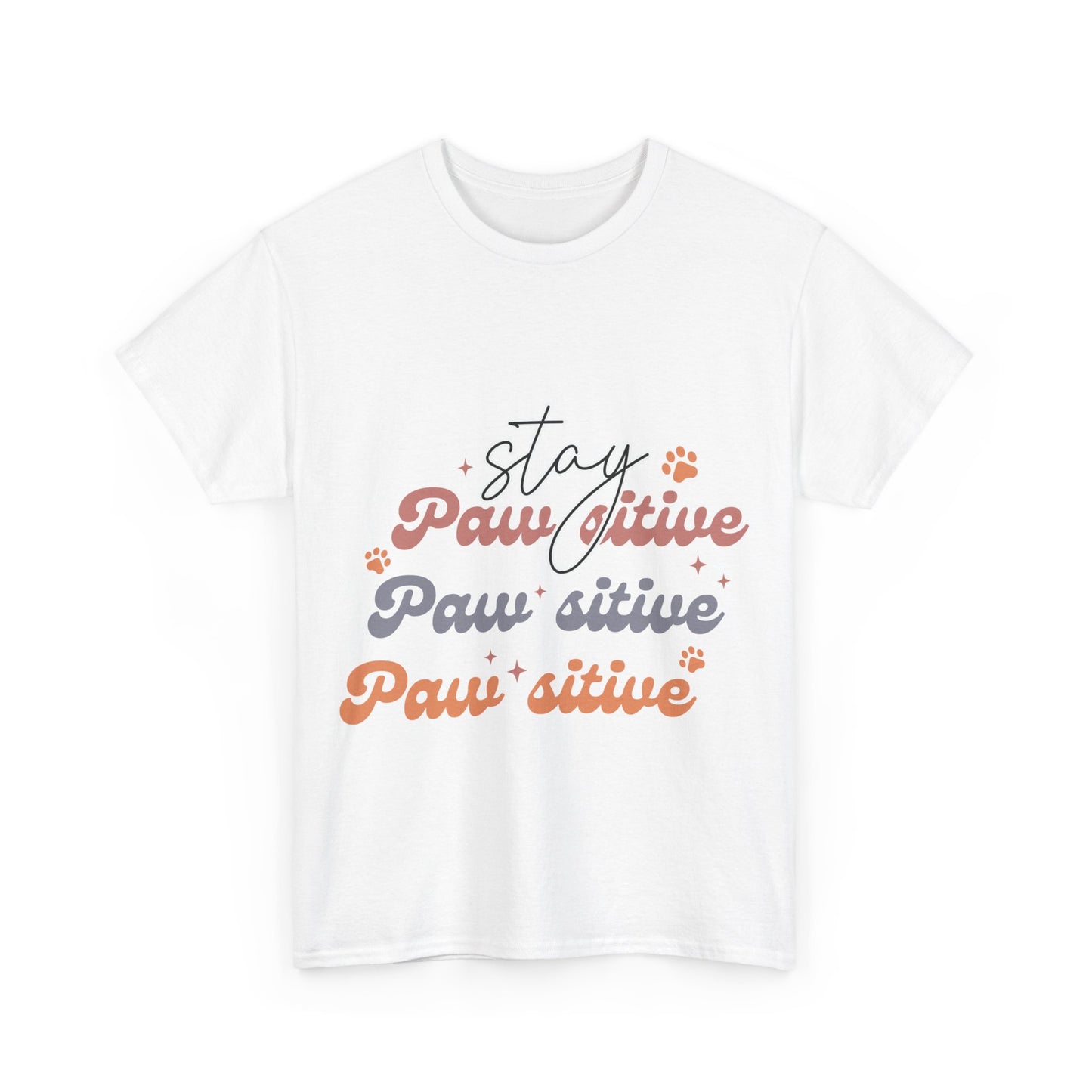 Stay Paw Sitive Unisex Heavy Cotton Tee