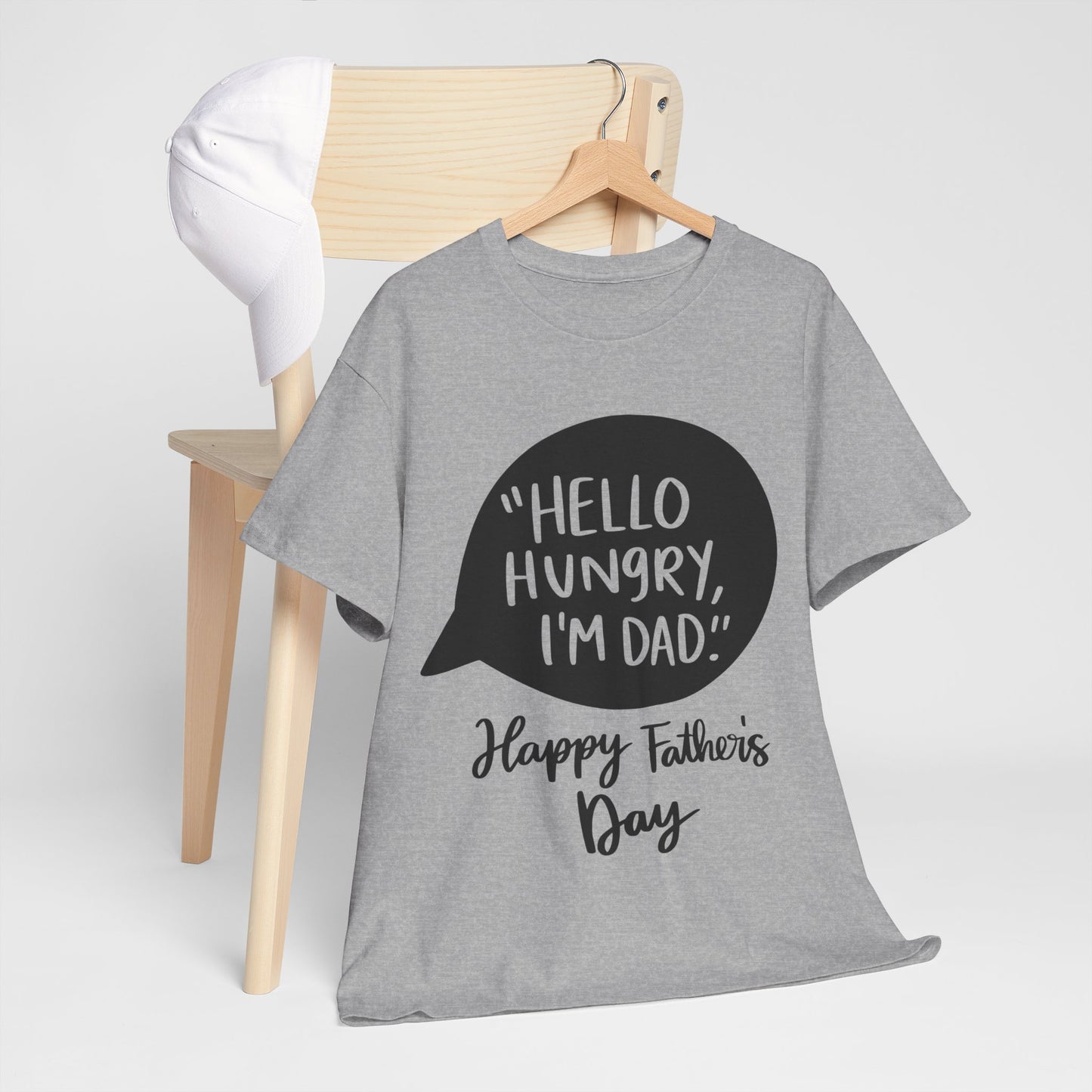 Hello Hungry I'm Dad Unisex Heavy Cotton Tee