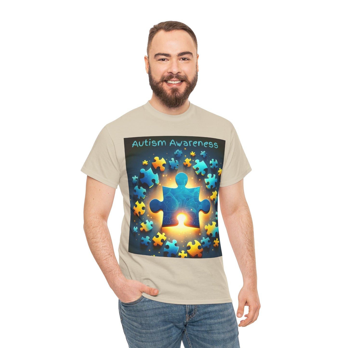 Autism Glow Unisex Heavy Cotton Tee