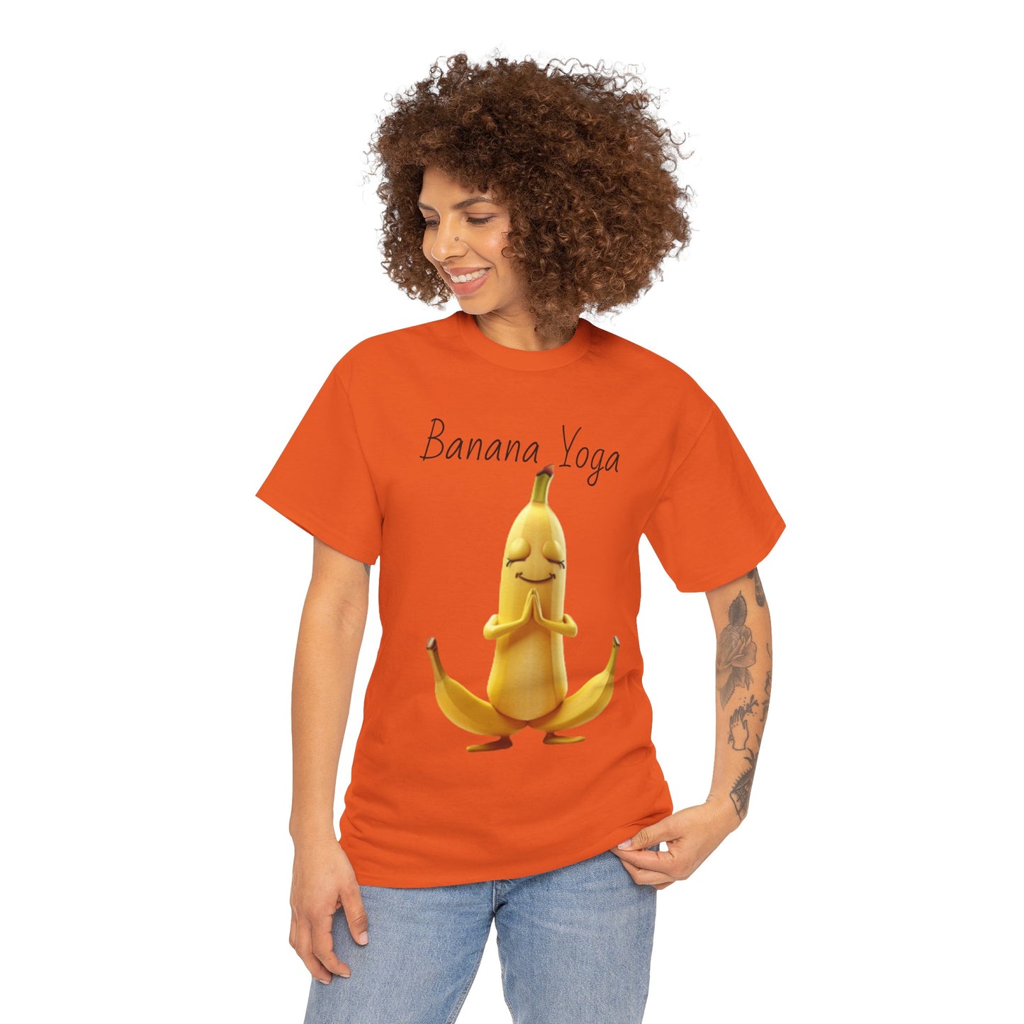 Banana Yoga Unisex Heavy Cotton Tee