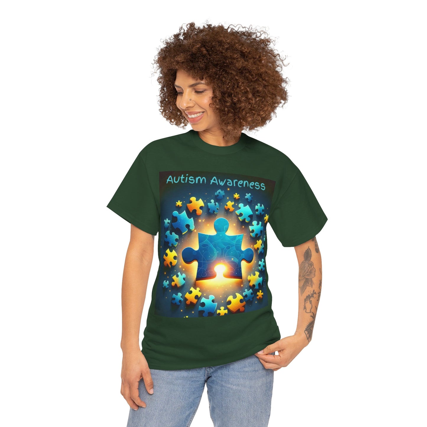 Autism Glow Unisex Heavy Cotton Tee