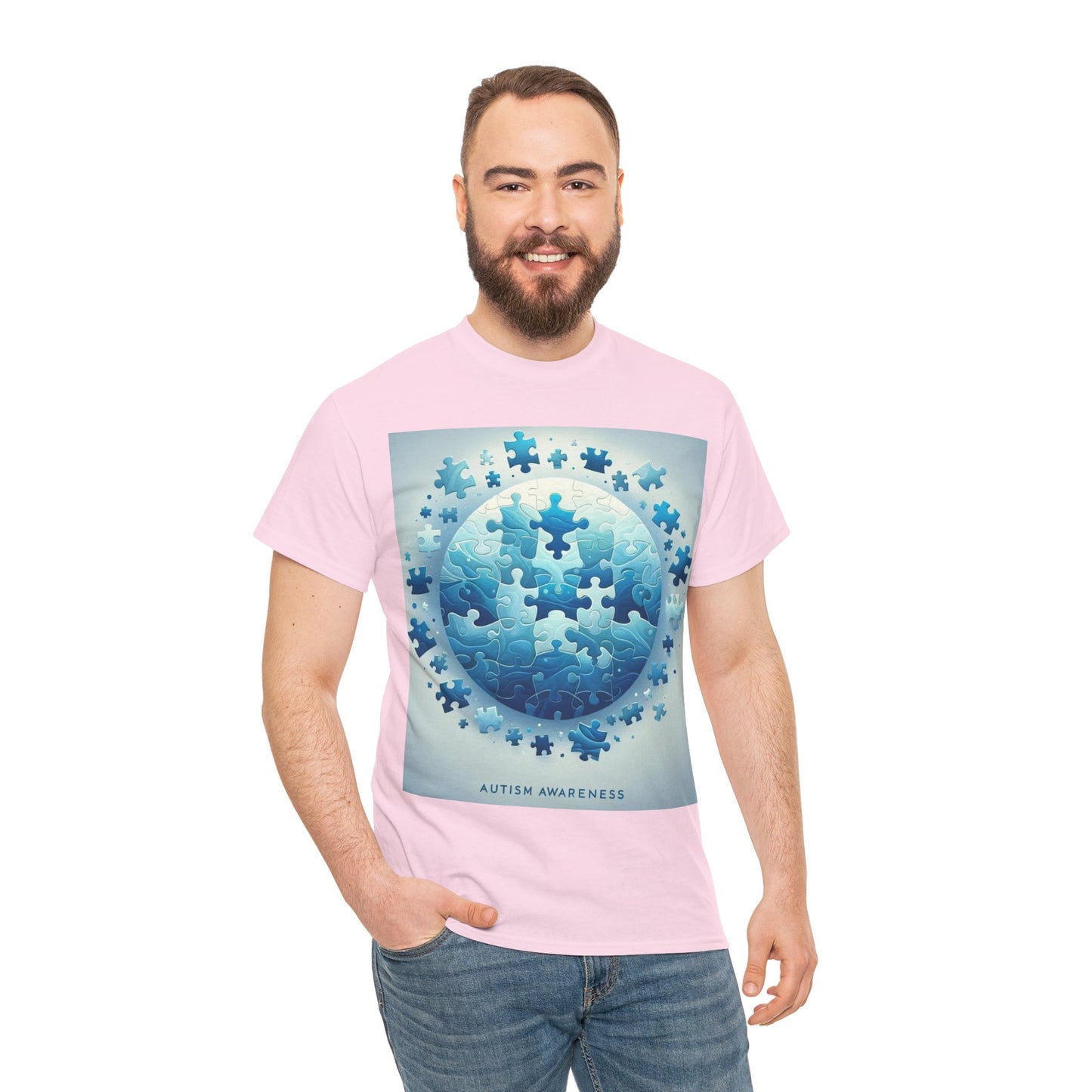 Autism Globe Unisex Heavy Cotton Tee