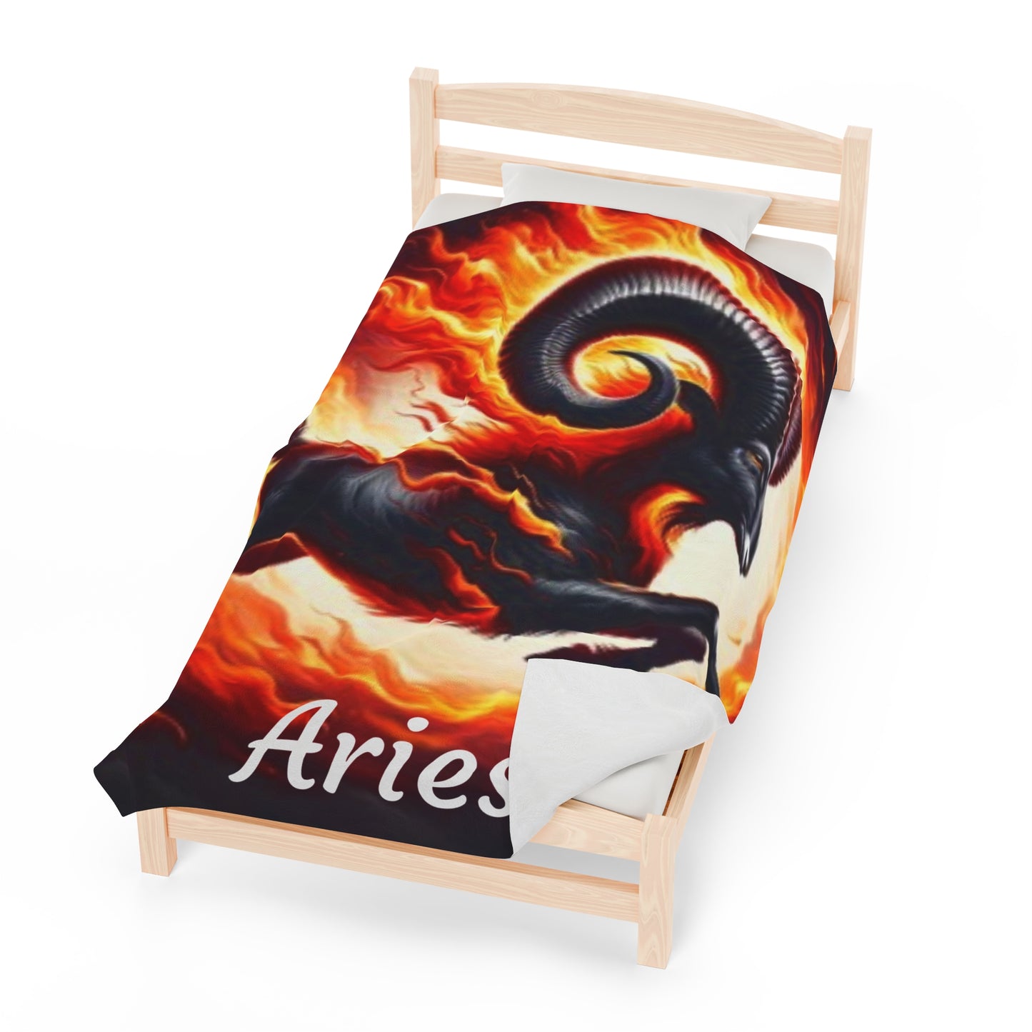 Aries Zodiac Sign Velveteen Plush Blanket