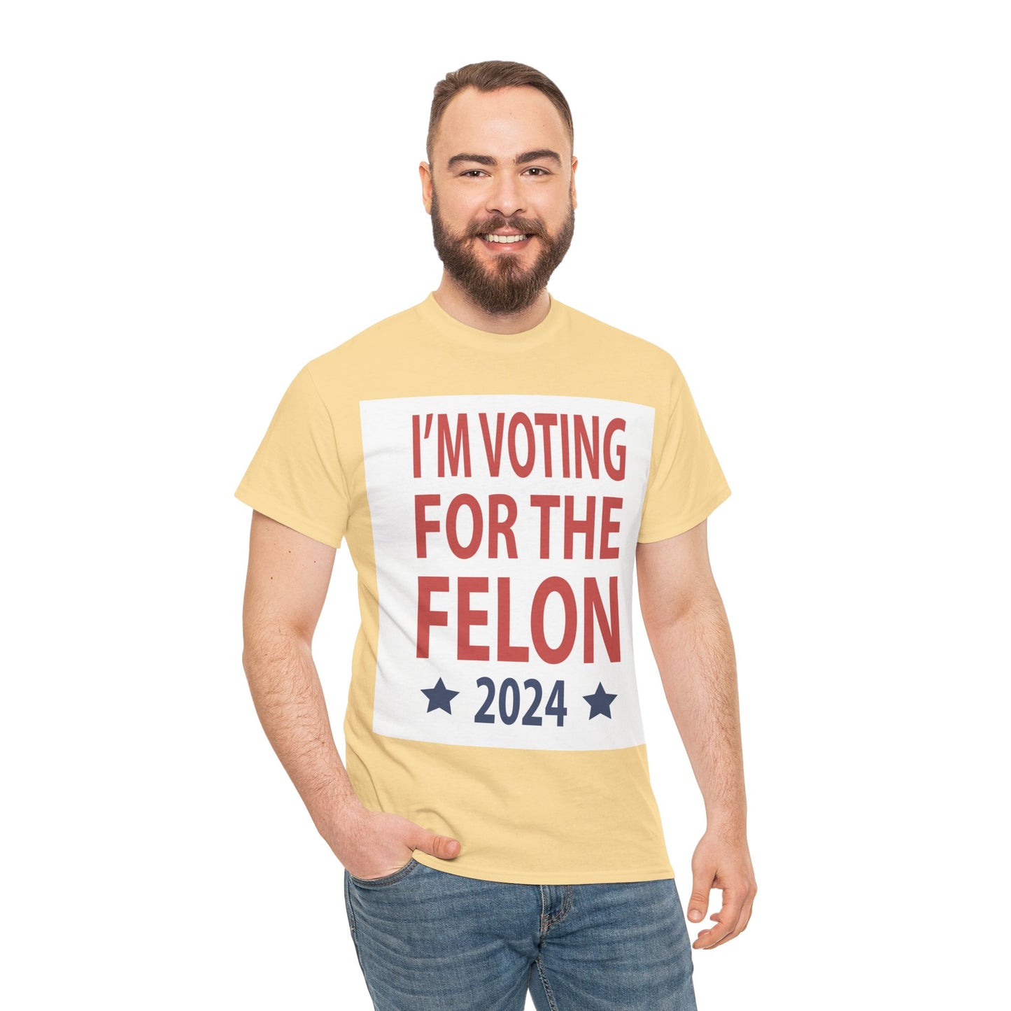 Voting For A Felon Unisex Heavy Cotton Tee