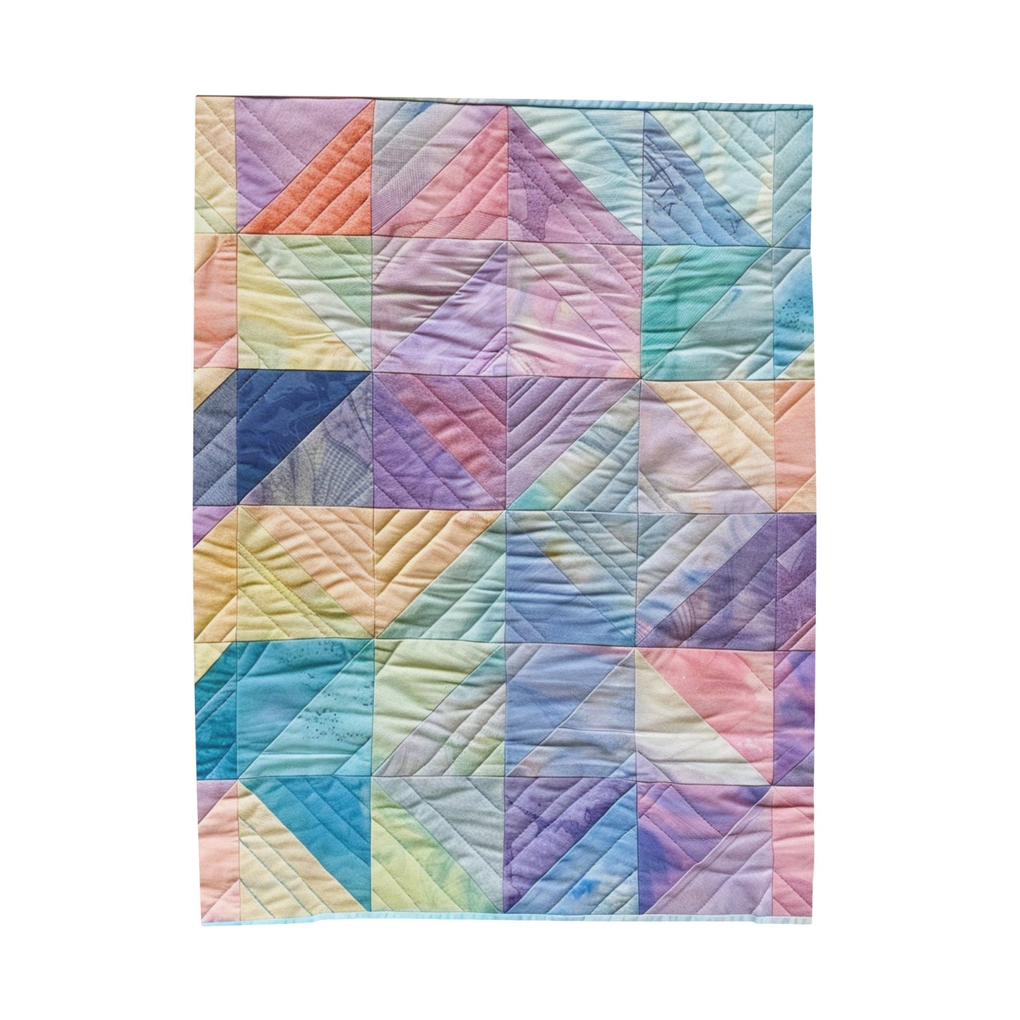 Pastel Quilt Velveteen Plush Blanket