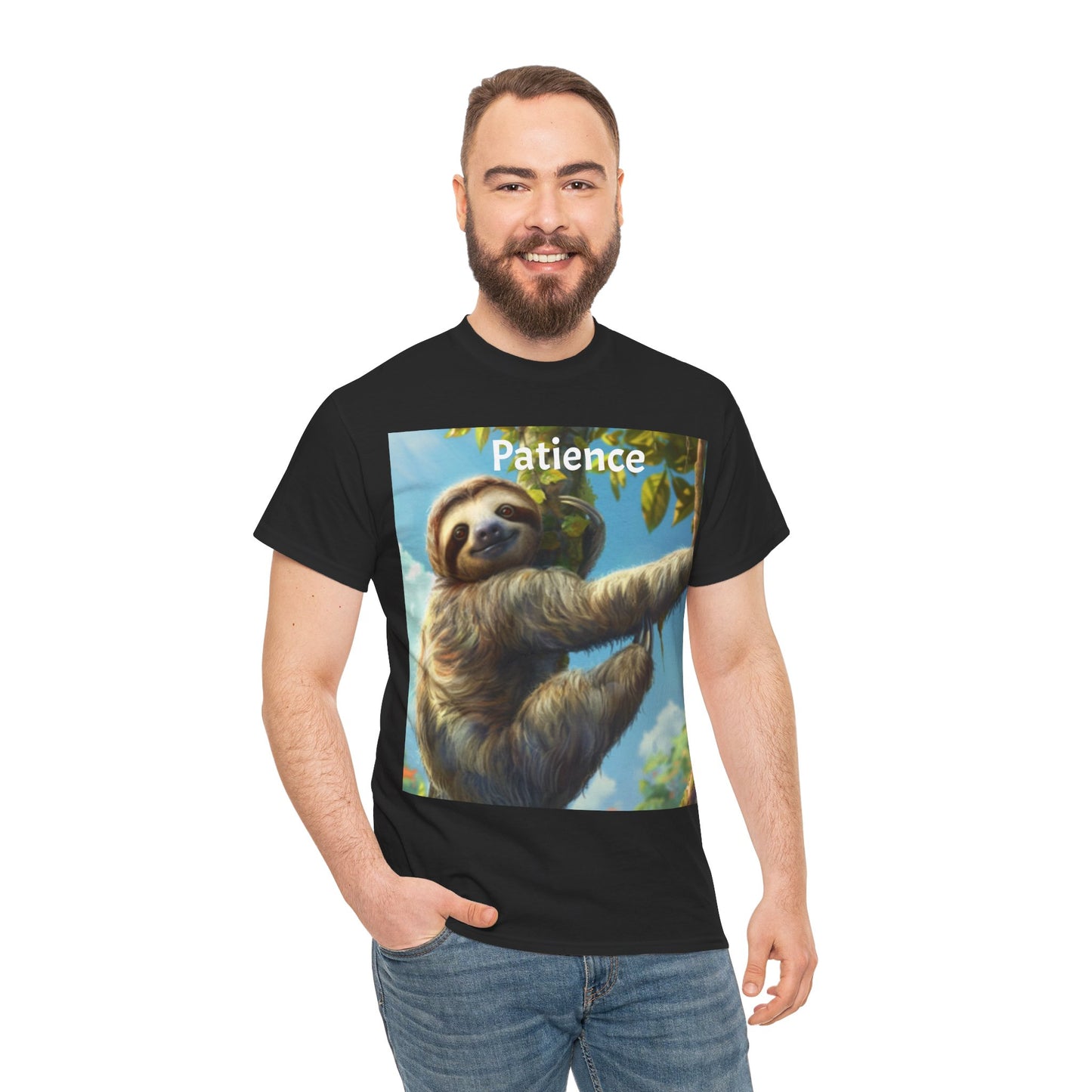 Sloth Patience Unisex Heavy Cotton Tee