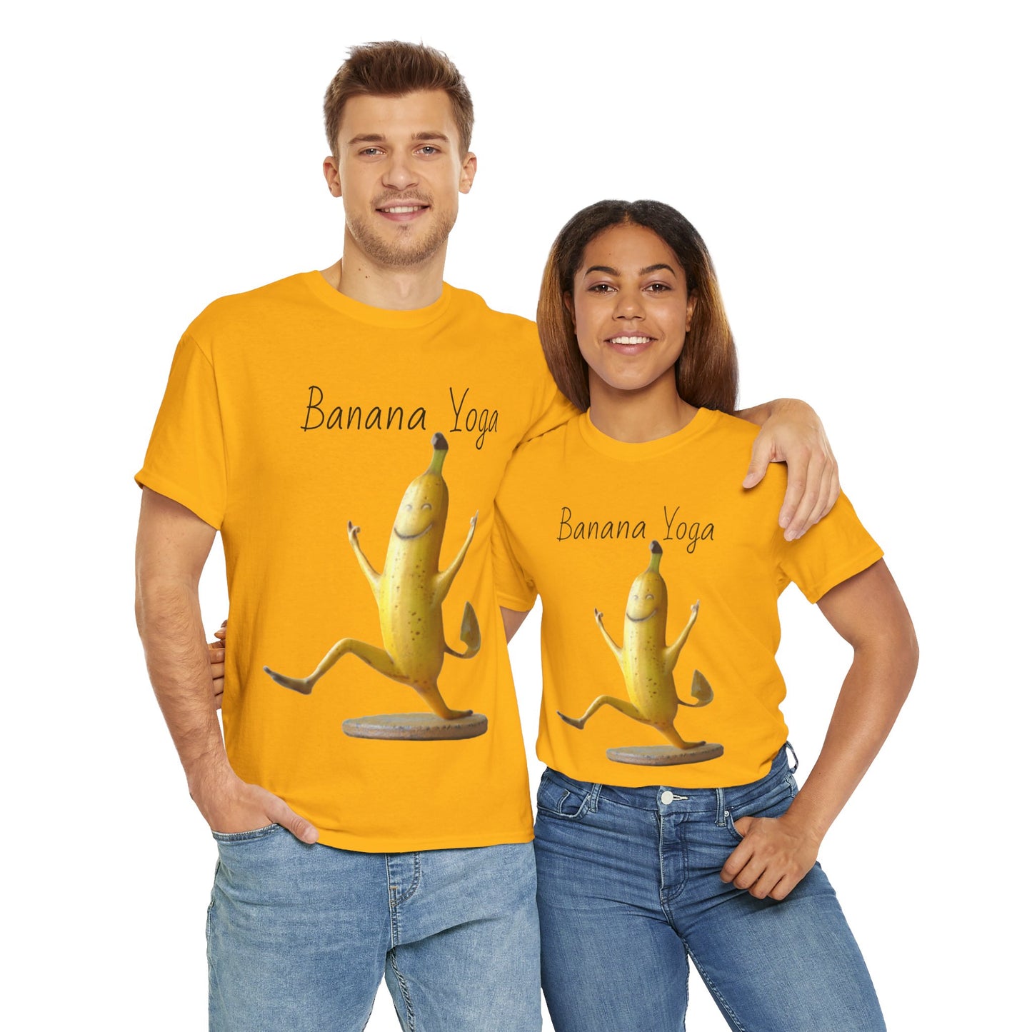 Banana Yoga2 Unisex Heavy Cotton Tee