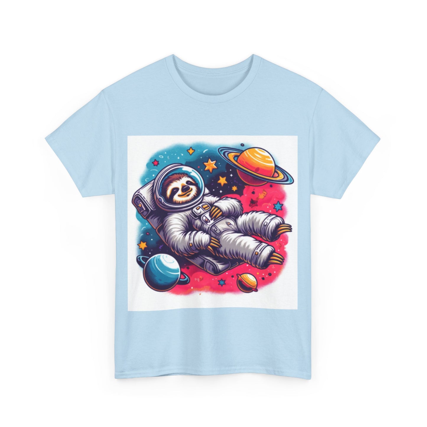 Sloth In Space Unisex Heavy Cotton Tee