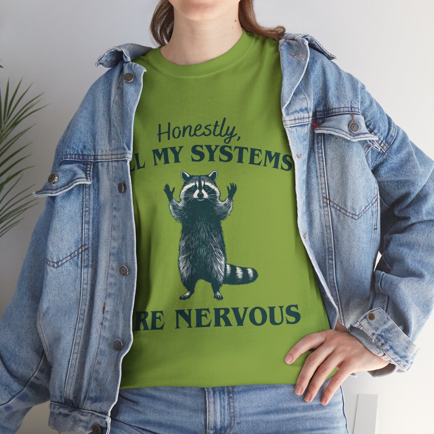 Nervous Racoon Unisex Heavy Cotton Tee