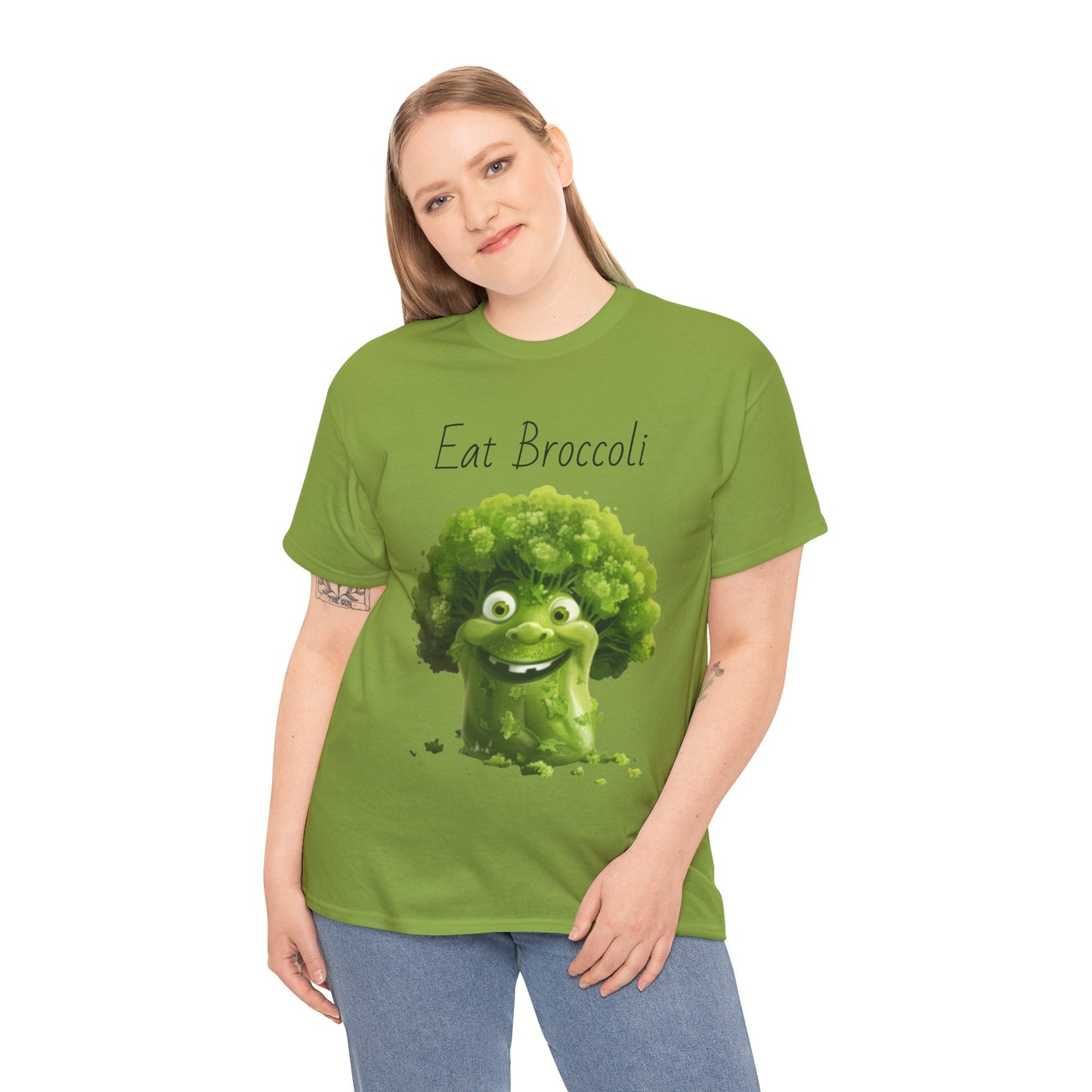 Eat Broccoli Unisex Heavy Cotton Tee