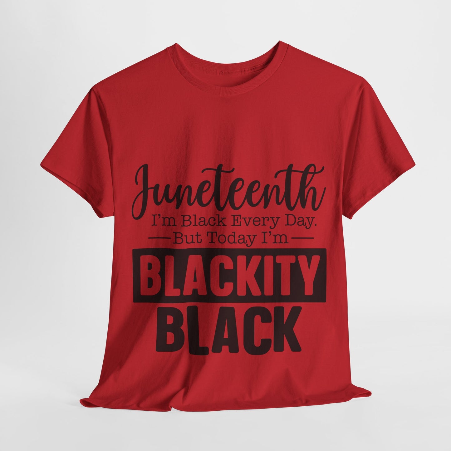 Juneteenth Black Everyday Unisex Heavy Cotton Tee