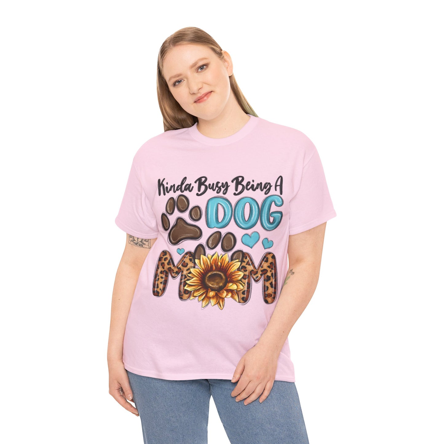 Busy Being A Dog Mom Unisex Heavy Cotton Tee