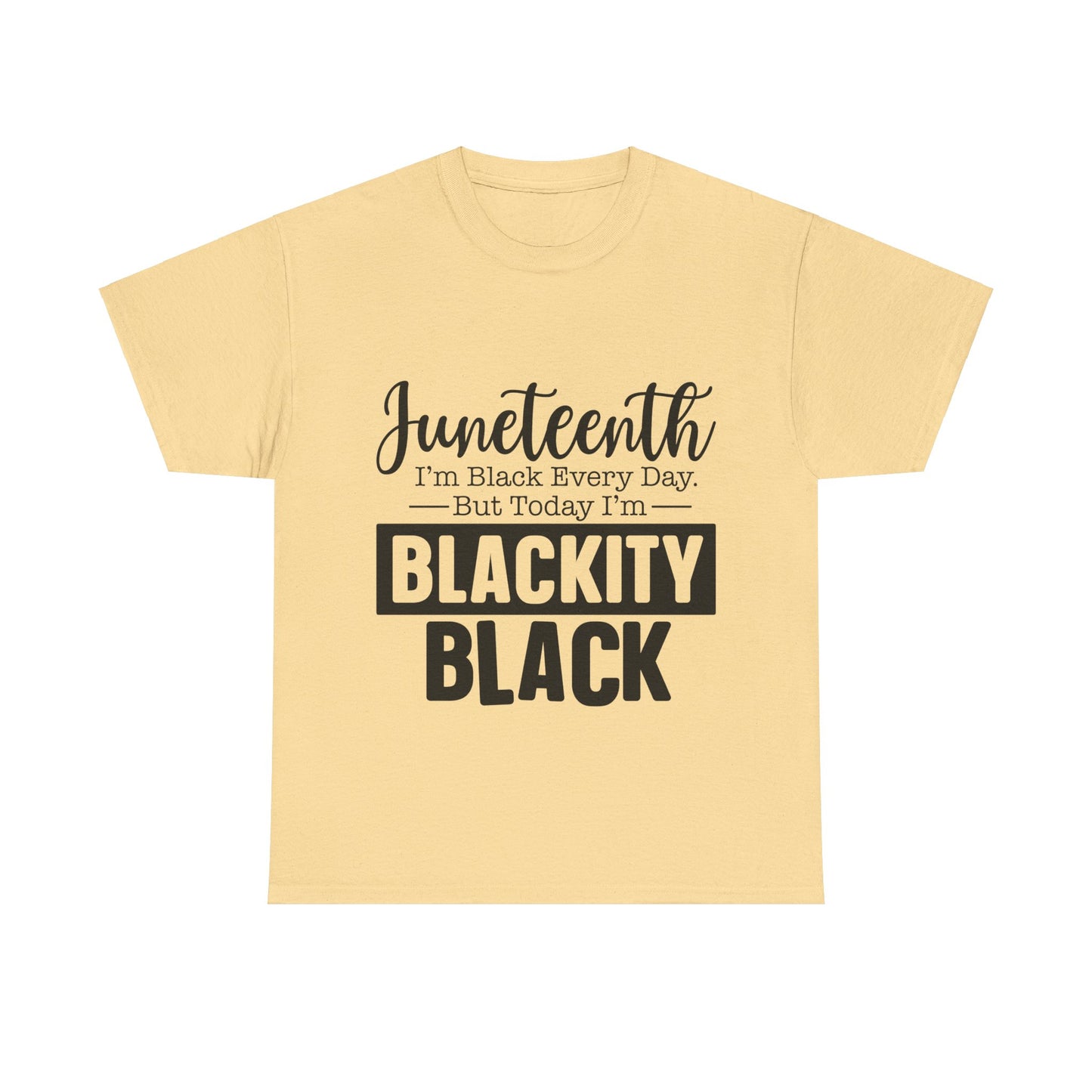 Juneteenth Black Everyday Unisex Heavy Cotton Tee