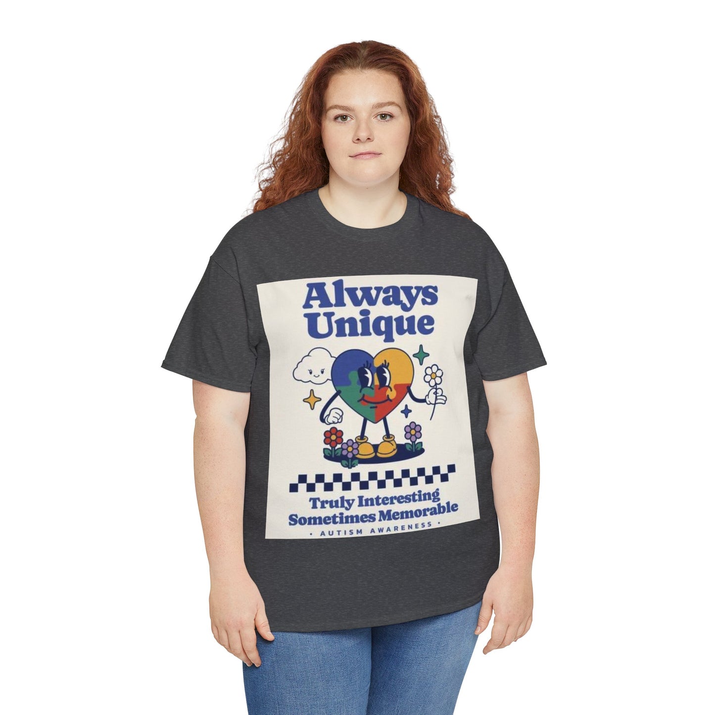 Always Unique Autism Awareness Unisex Heavy Cotton Tee