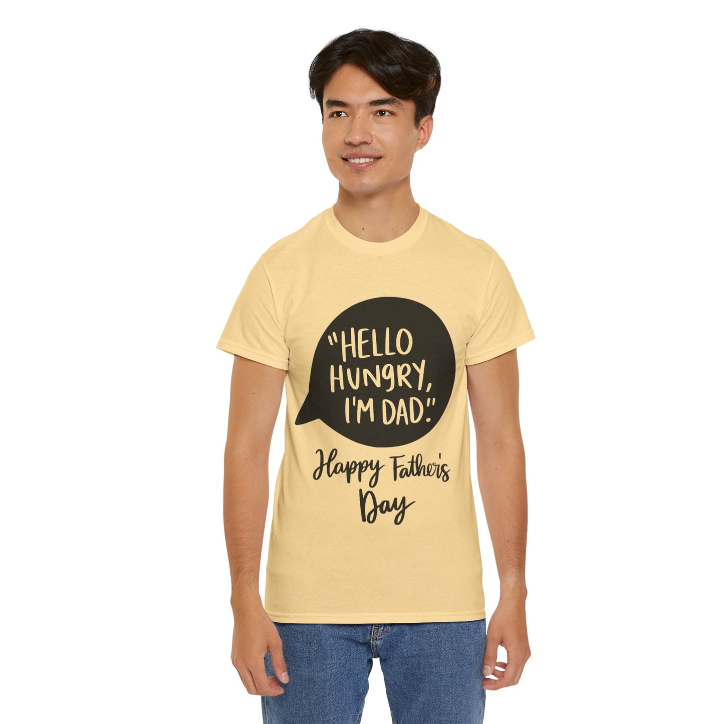 Hello Hungry I'm Dad Unisex Heavy Cotton Tee