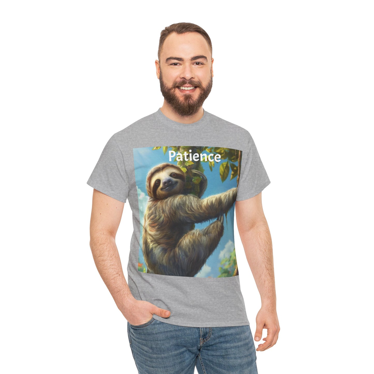 Sloth Patience Unisex Heavy Cotton Tee