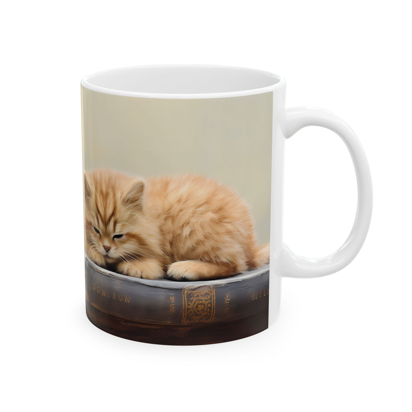 Bored Cat Ceramic Mug, (11oz, 15oz)