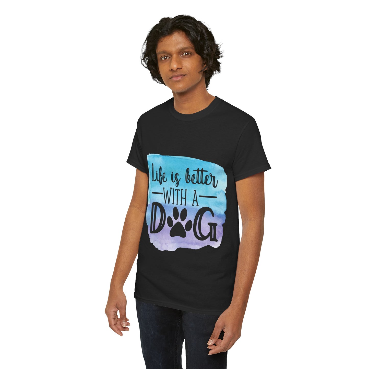 Life Is Better With A Dog Unisex Heavy Cotton Tee