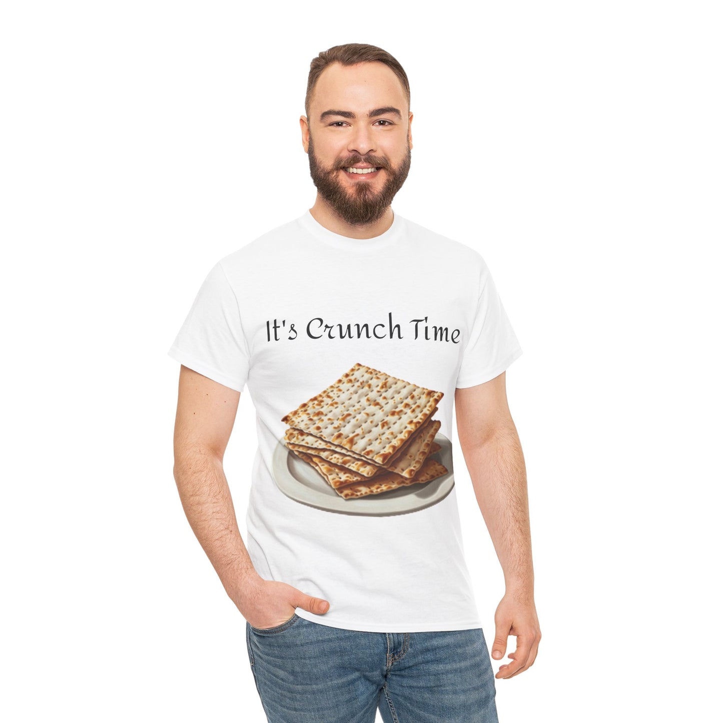 It's Crunch Time Matza Unisex Heavy Cotton Tee