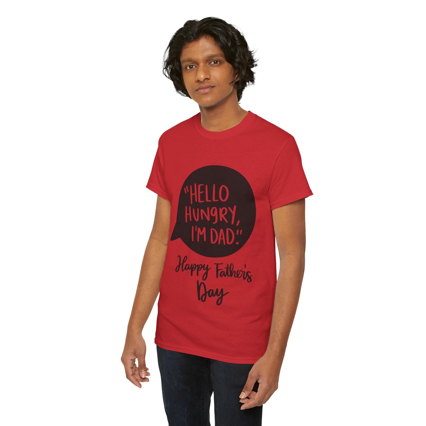 Hello Hungry I'm Dad Unisex Heavy Cotton Tee