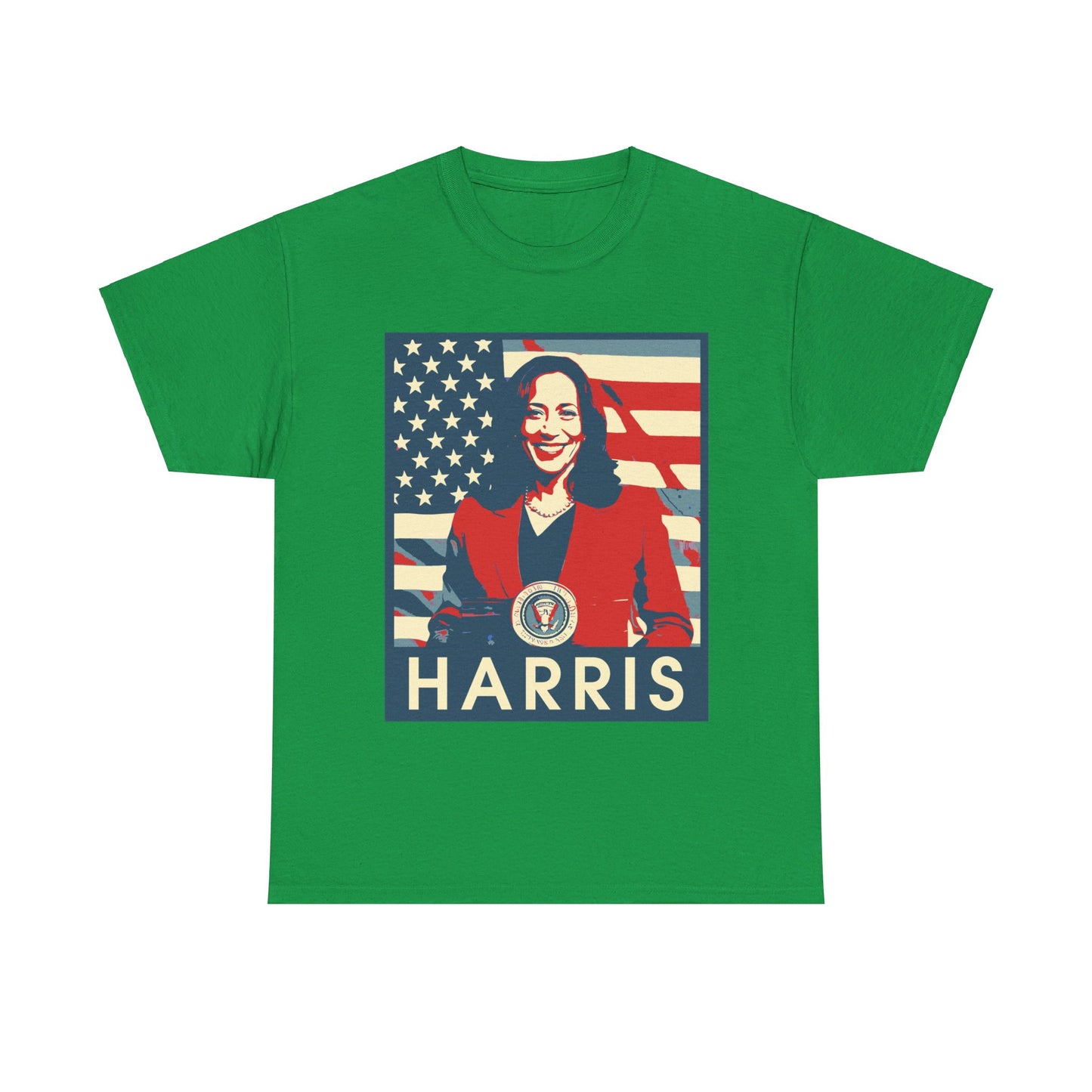 Kamala Harris American Flag Unisex Heavy Cotton Tee