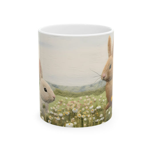 Spring Bunnies Ceramic Mug, (11oz, 15oz)